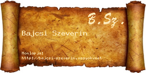 Bajcsi Szeverin névjegykártya